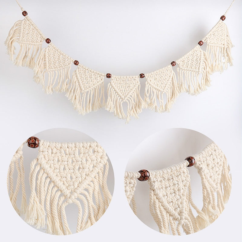 Macrame Fringed Woven Tapestry