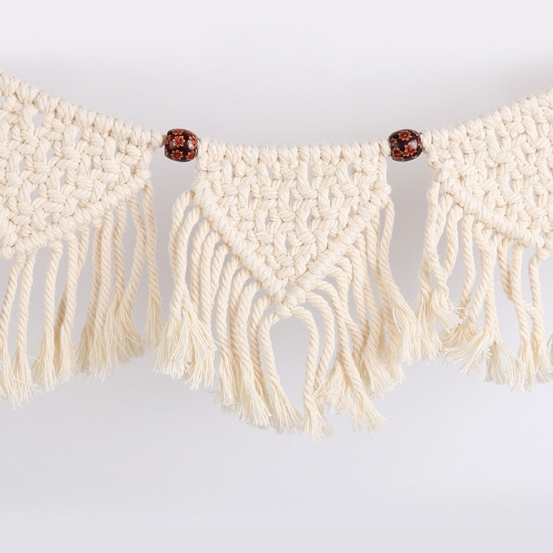 Macrame Fringed Woven Tapestry